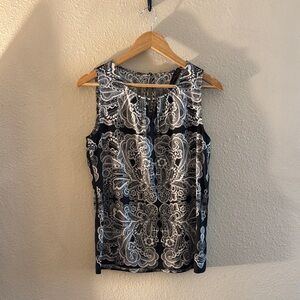 The Limited Paisley Sleeveless Blouse, Size M